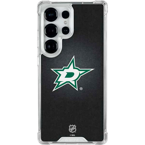 NHL Dallas Stars Black Background Galaxy S25 Ultra Clear Case